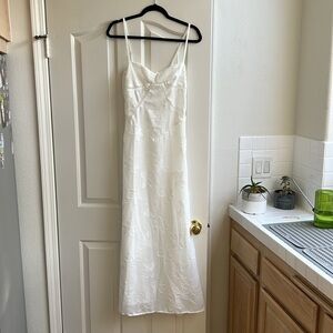 White Floral Embellished Dress